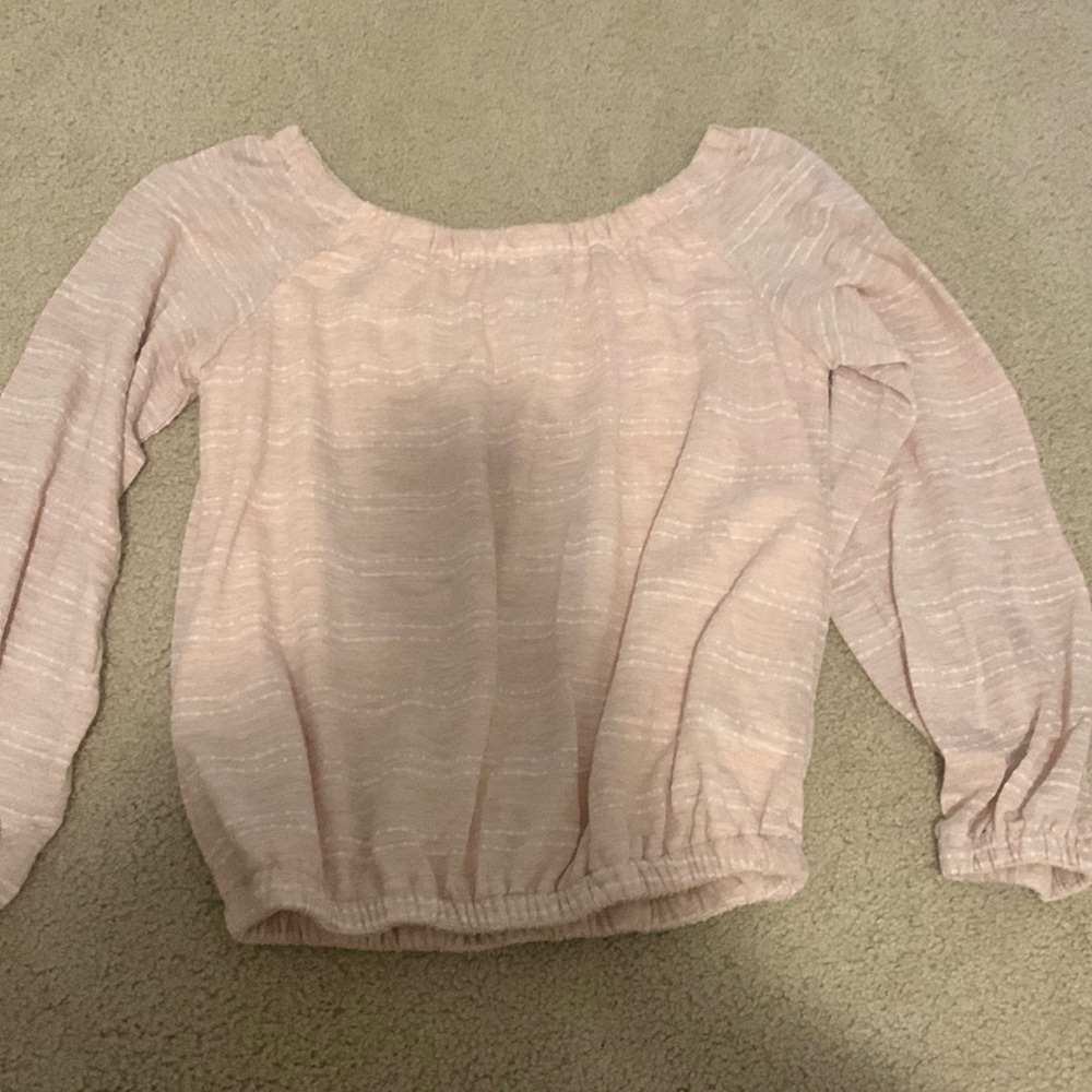 Baby pink semi crop top